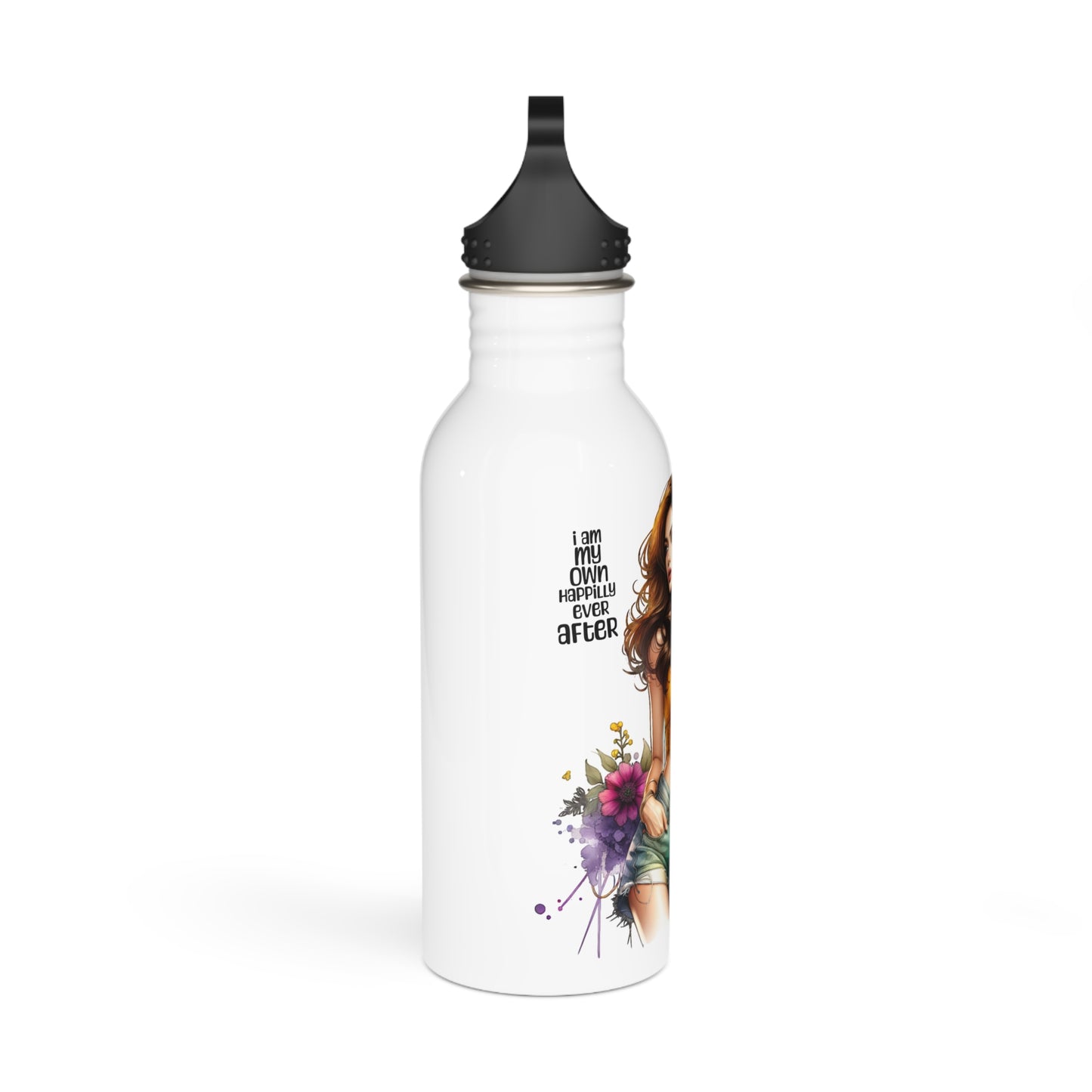 I Am My Own Happily Ever After Stylish Stainless Steel Water Bottle - Inspirational Fitness Water Bottle, Reusable Travel Flask, Eco-Friendly Gift, Floral Design, [...]