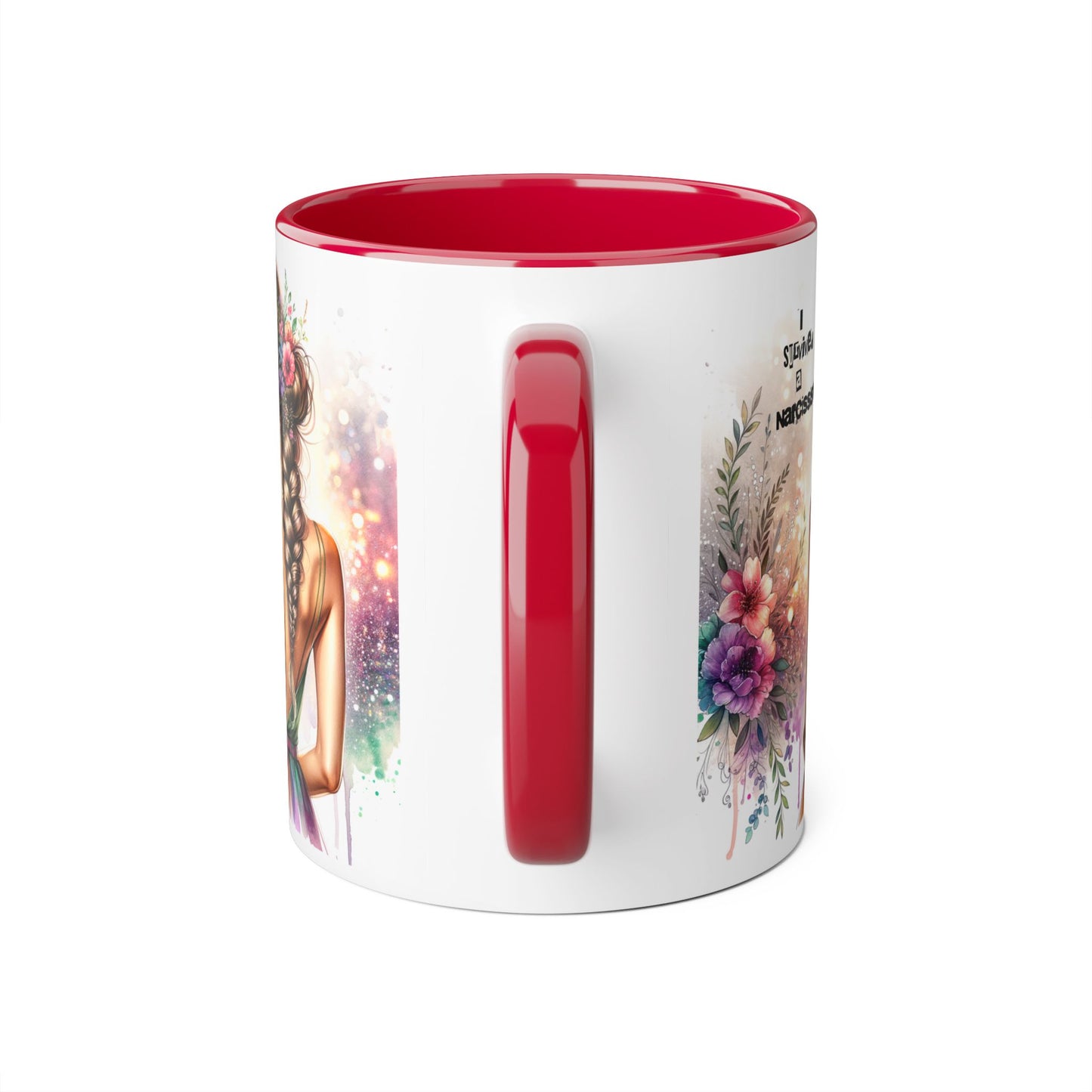 Colorful Floral Accent Mug