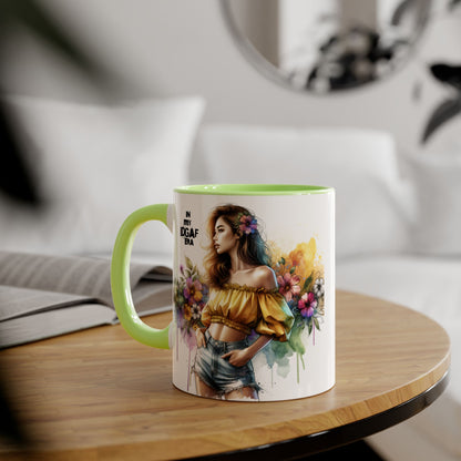 Colorful IDGAF Era Accent Mugs, Unique Coffee Cup for Bold Souls, Gifts for Women, Floral Design Mugs, Fun Cafe Mugs