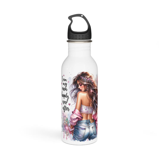 Stainless Steel Water Bottle - 'I Am My Own Happily Ever After' Inspirational Design for Fashion Lovers