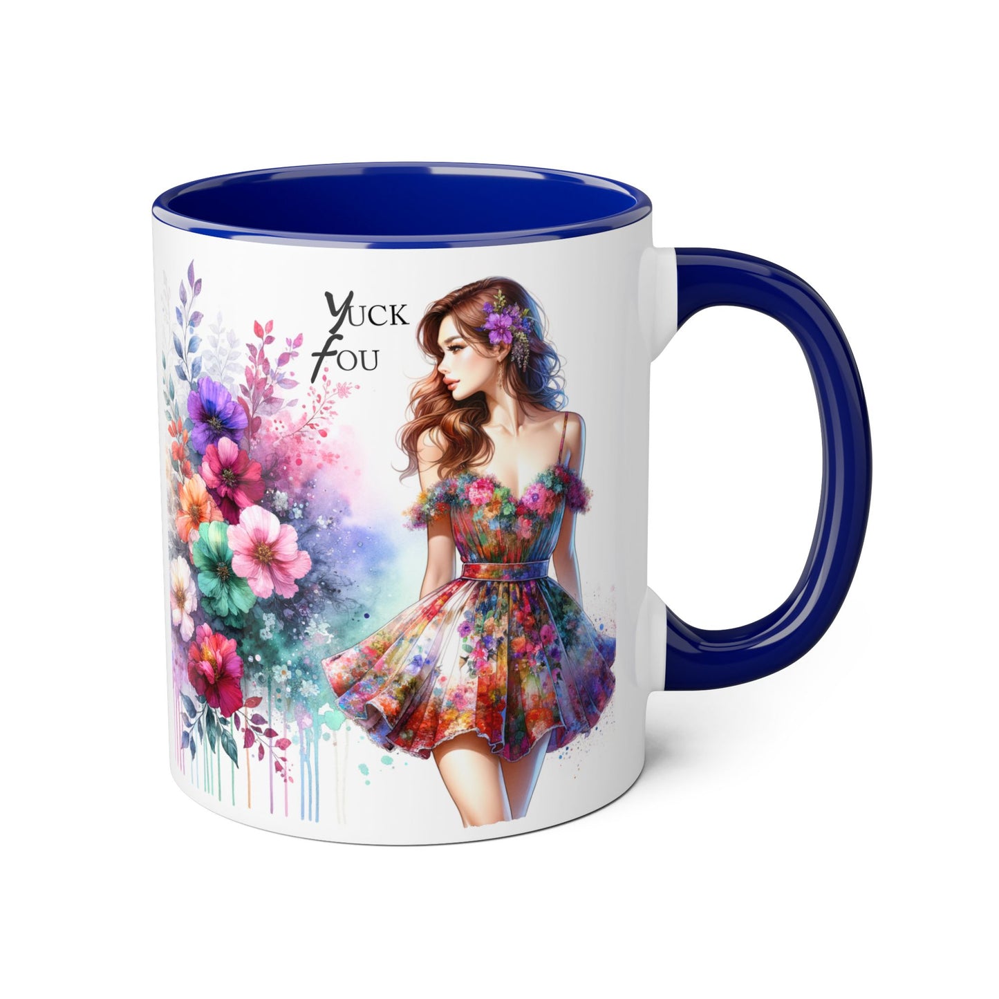 Yuck Fou Floral Accent Mug, 11oz Coffee Cup, Colorful Gift for Her, Art-Inspired Tea Mug, Unique Ceramic Drinkware, Birthday, Mother's Day, [...]