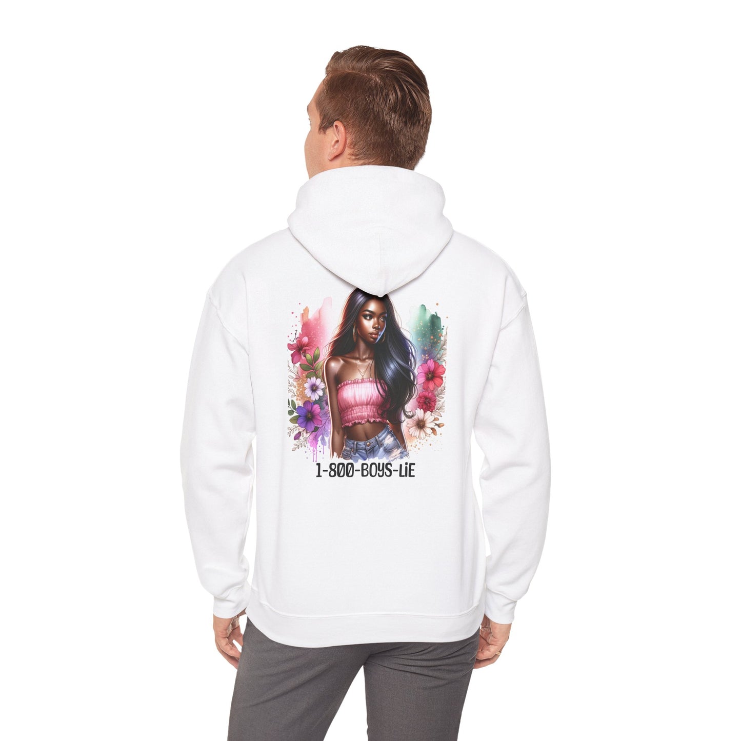 1-800-Boys-Lie Chic Floral Sweatshirt, Unisex Hoodie for Teens, Cute Sweatshirt for Women, Gift for Her, Casual Streetwear, Attitude Apparel