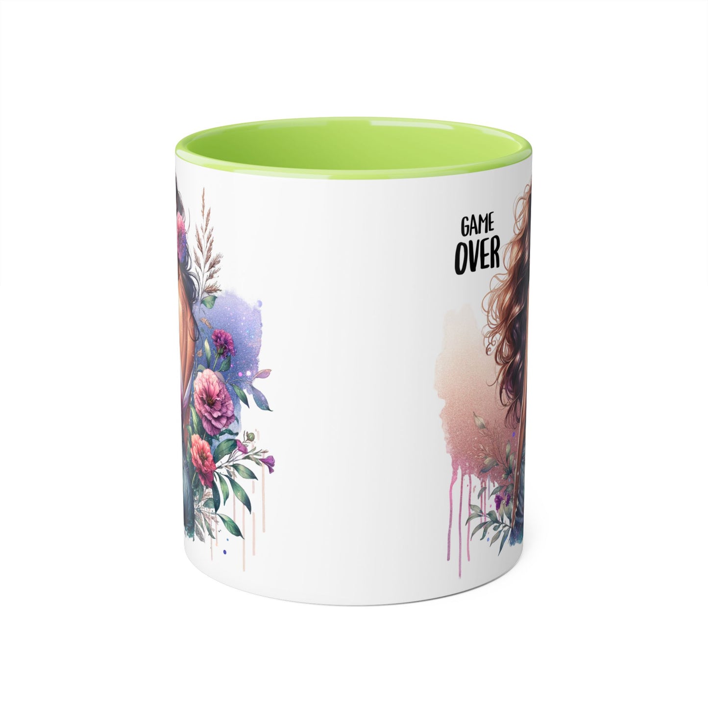 Boho Chic Accent Mug - Perfect Gift for Coffee Lovers, Home Decor, Floral Art, Unique Design, Game Over Theme