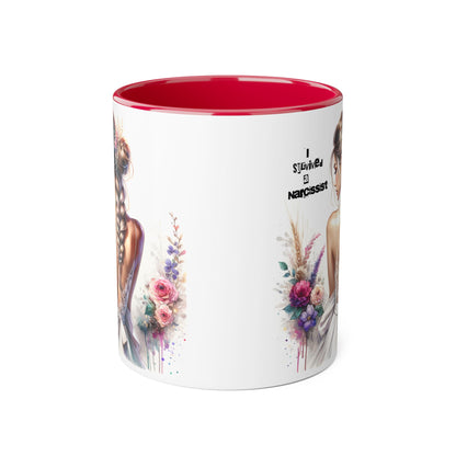 Elegant Floral Accent Mug, Trending Gift for Coffee Lovers, Beautiful Art Mug, Unique Home Decor, Perfect for Birthdays or Weddings