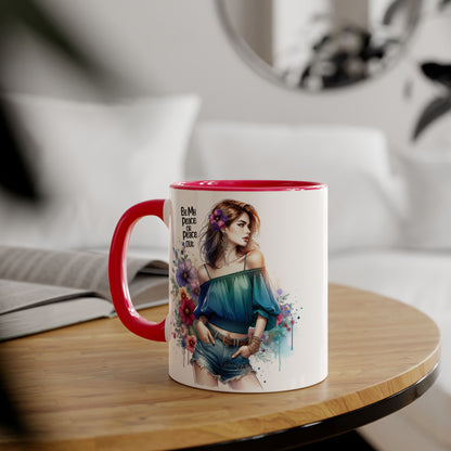 Be My Peace or Peace Out Accent 11oz Mug