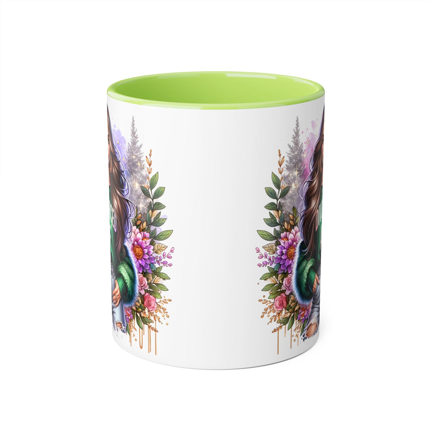Stylish Accent Mugs for Empowering Sips, Floral Artwork, Perfect Gift for Divorced Friends, Motivational Tea or Coffee Cup