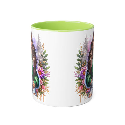 Stylish Accent Mugs for Empowering Sips, Floral Artwork, Perfect Gift for Divorced Friends, Motivational Tea or Coffee Cup