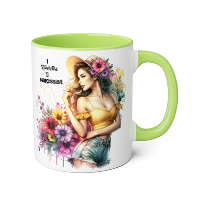 I Survived a Narcissist Floral Accent Mug, Coffee Cup Gift, Self-Care, Empowerment, Inspirational Tea Mug, Narcissist Survivor, Floral [...]