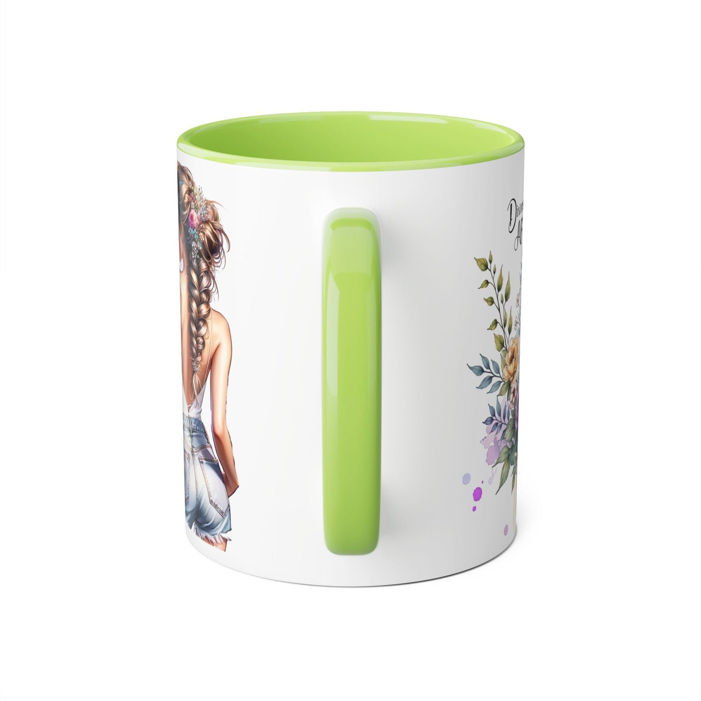 Divorced AF Floral Accent Mug - Perfect Gift for Friends, Coffee Lovers, Humor, Self-Care, Divorce Parties