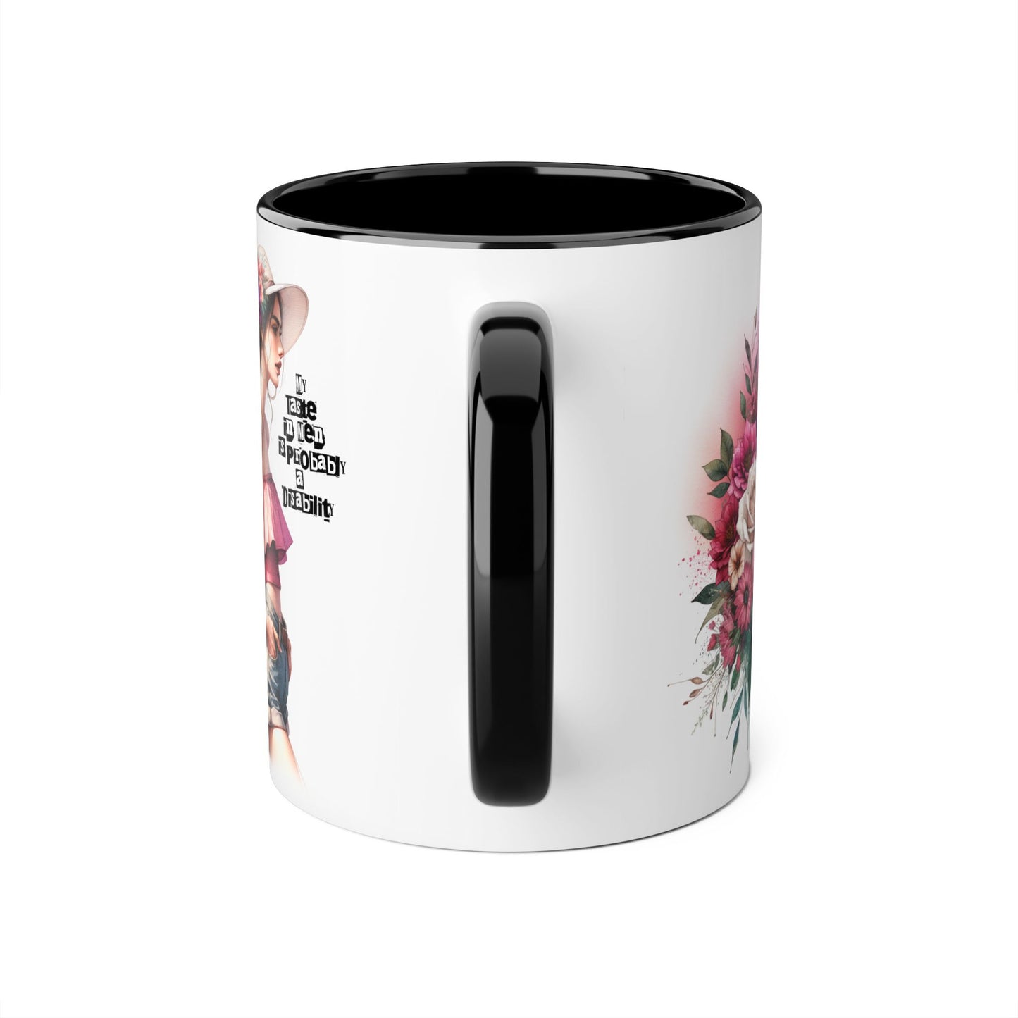 Funny Accent Mug - My Taste in Men is Probably a Disability Humor 11oz Cup