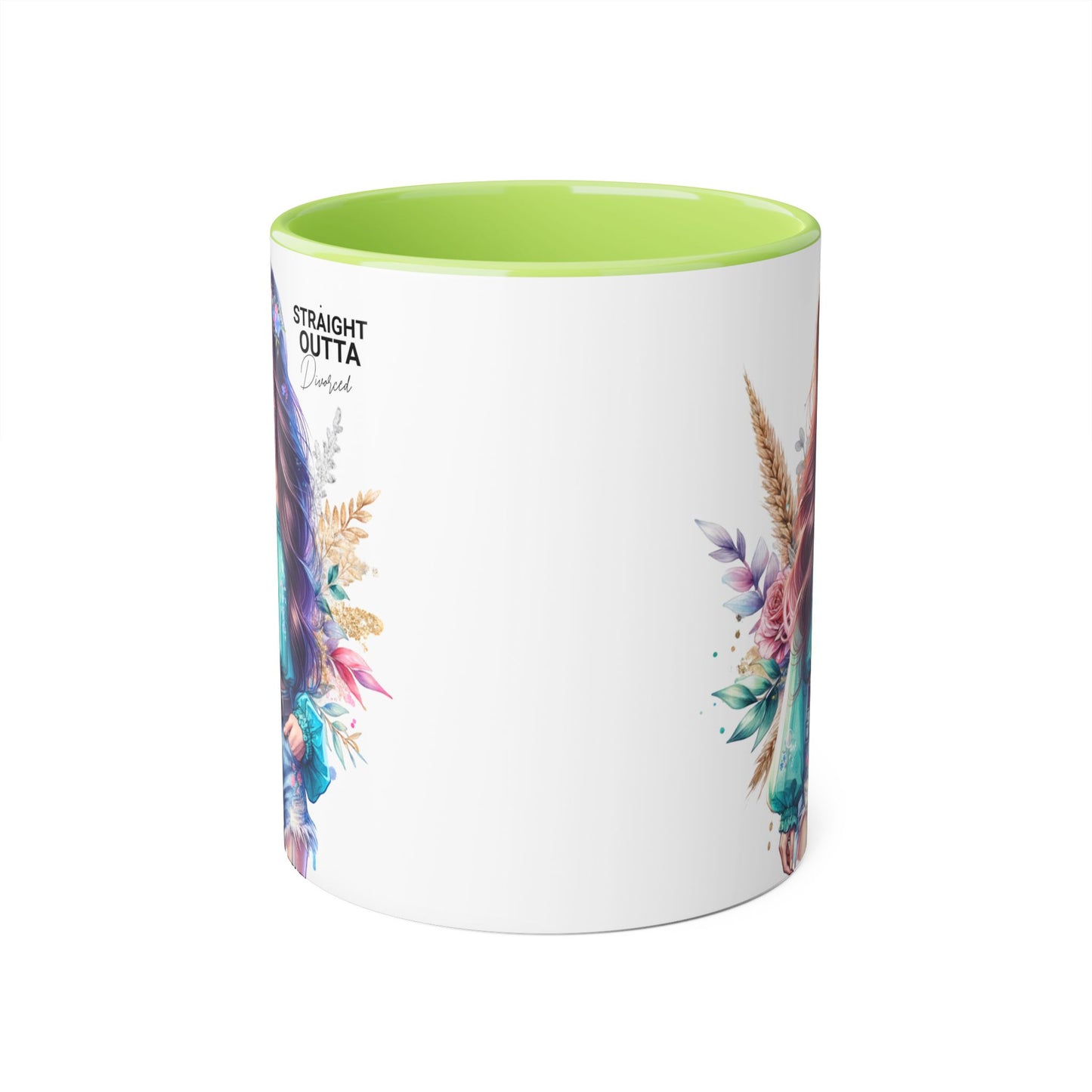 Straight Outta Divorced Humoristic Vibrant Floral Accent Mug, Straight Outta Design, Gift for Coffee Lovers, Boho Home Decor, Ideal for Birthdays, Celebrations, Enjoy [...]