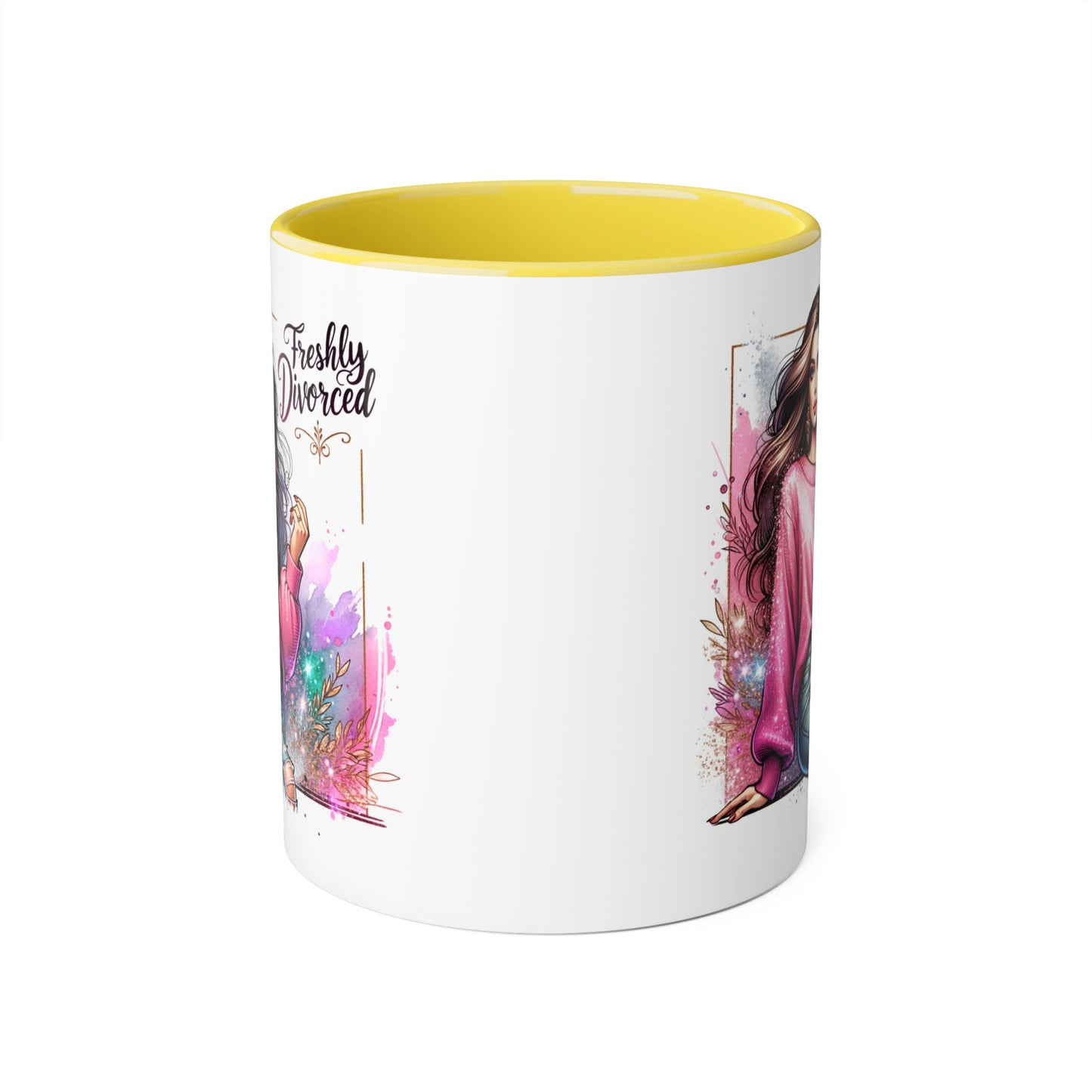 Freshly Divorced Accent Mug | Empowering Coffee Cup for Newly Single | Celebrate New Beginnings | Humorous Gift for Friends | Divorce [...]