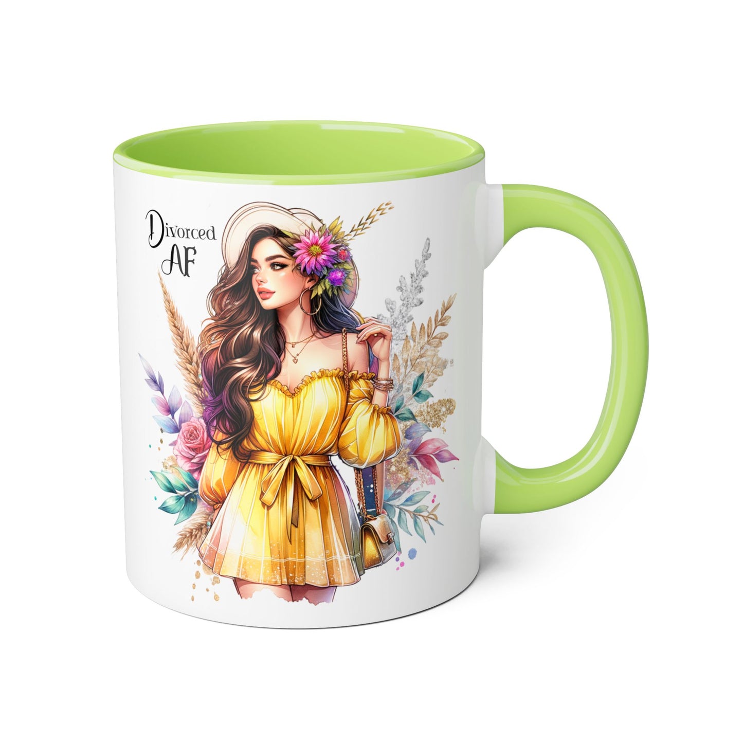 Divorced AF Accent Mug, Empowering Coffee Cup, Self-Love Gift for Her, Unique Birthday Present, Motivational Drinking Vessel