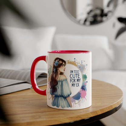 Cute Ex-Quote Accent Mug, Funny Gift for Best Friend, Coffee Lover, Unique kitchen Decor, Cute Quote Mug