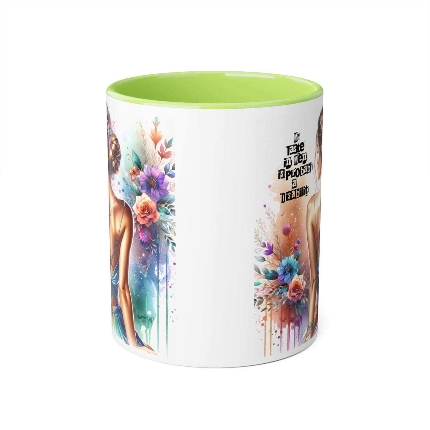 Funny Accent Mug - My Taste in Men is Probably a Disability Humor 11oz Cup