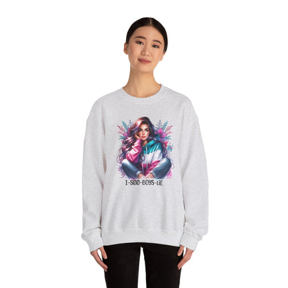 Chic Graphic Crewneck Sweatshirt - 1-800-BOYS-LIE, Cozy Sweatshirt, Fashion Sweatshirt, Casual Wear, Unique Gift, Trendy Outfit