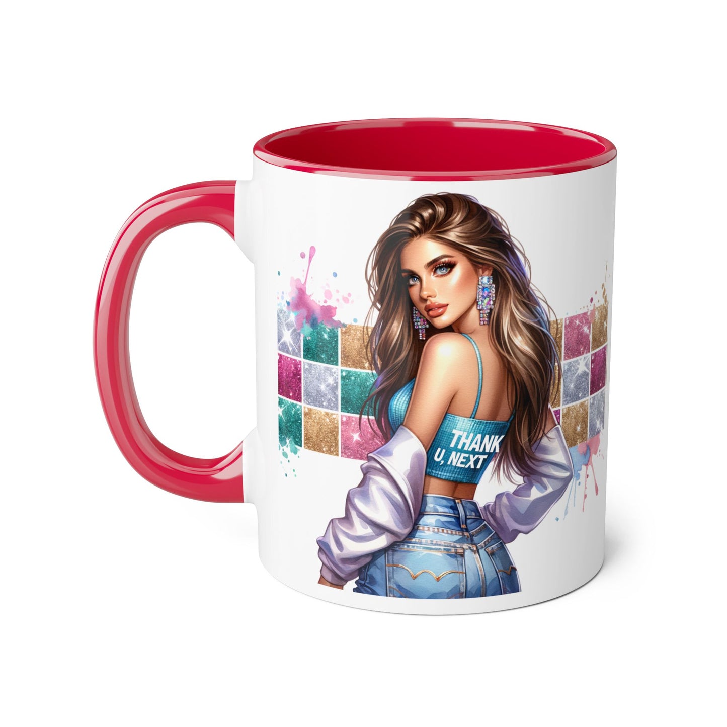 Thank U, Next Chic Coffee Mug, Trendy Drinkware, Stylish Gift for Her, Art-Inspired Accent Mug, Perfect for Birthdays, Home Decor, Coffee Lover