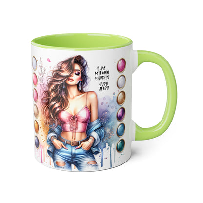 I Am My Own Happily Ever After  Accent Mug - 11oz Artist Coffee Cup for Creative Souls