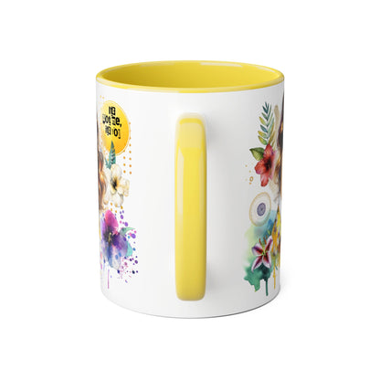 It's Not Me, It's You Humoristic Vibrant Floral Accent Mug for Coffee Lovers, Art Mug, Inspirational Gift, Home Decor, Birthday Present, Unique Coffee Cup