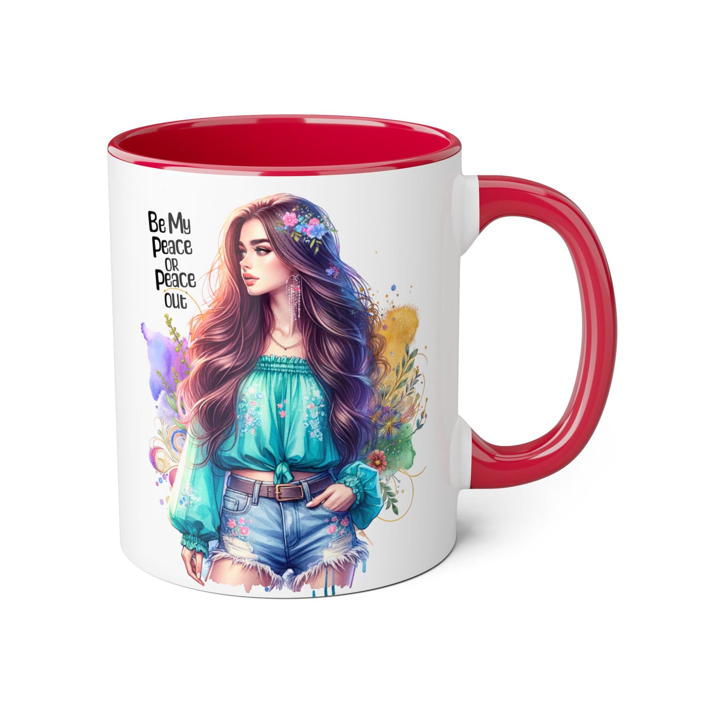 Mug - Be My Peace or Peace Out Accent Mug, 11oz
