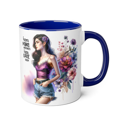 I Don't Make Mistakes, I Date Them Accent Mugs, 11oz