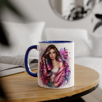 Colorful Motivational Accent Mug - "Free and Loving Me" - Self-Care Gift, Inspirational Drinkware, Artistic Coffee Cup, Unique Present, [...]