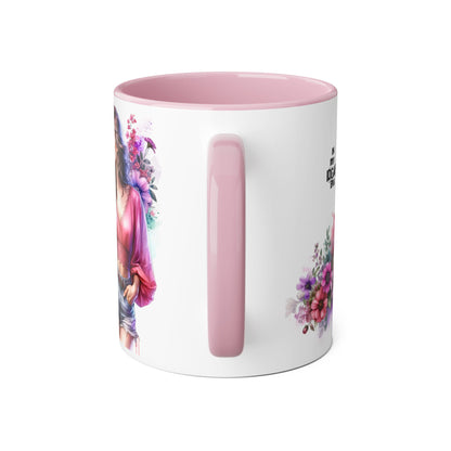 Floral IDGAF Accent Mug - Coffee Cup, Gift for Her, Trendy Mug, Unique Kitchen Decor, Flower Design