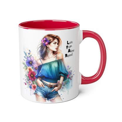 Floral Lover's Accent Mug - Celebrate Self-Love, Ideal Gift for Friends & Family, Perfect for Birthdays, Holidays, Cozy Moments
