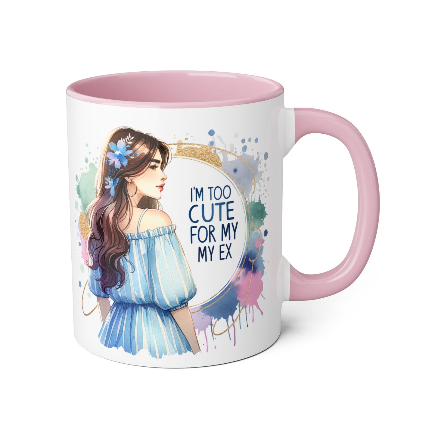 Cute Ex-Quote Accent Mug, Funny Gift for Best Friend, Coffee Lover, Unique kitchen Decor, Cute Quote Mug