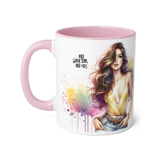It's Not Me, It's You Humoristic Vibrant Artistic Accent Mug - Perfect for Coffee Lovers, Colorful Gift for Art Enthusiasts, Stylish Home Decor, Birthday Gift