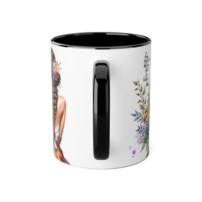 I Was Married Before But I'm Better Now Inspirational Floral Accent Mug - Perfect for Gifts, Home Decor, Coffee Lovers, Motivational Quotes, Self-Improvement