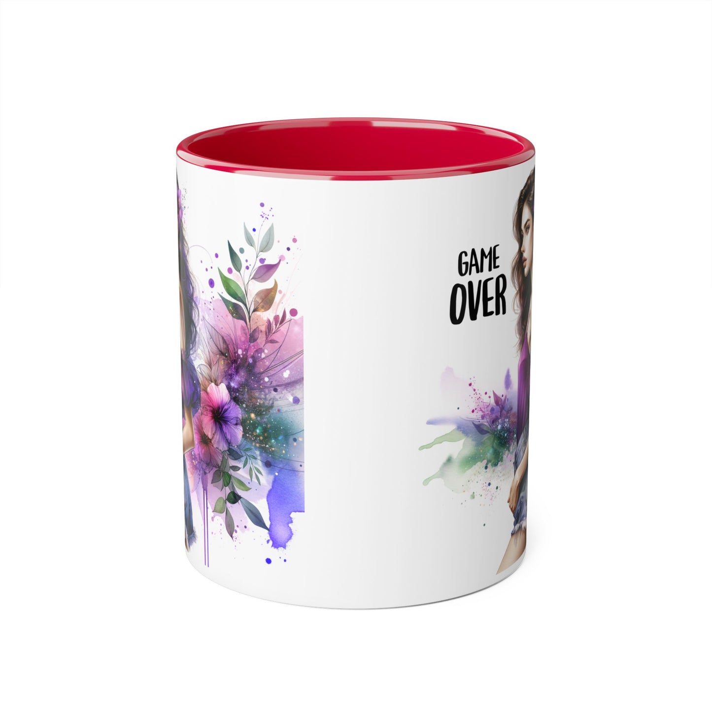 Game Over Accent Mug - Stylish Coffee Cup for Gamers, Unique Gift, Trendy Home Decor, Birthday Present, Cafe Lover's Essential