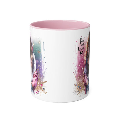 Stylish Accent Mug - 'Free and Loving Me' Coffee Cup, Perfect Gift for Coffee Lovers, Inspirational Drinkware, Cute Morning Mug