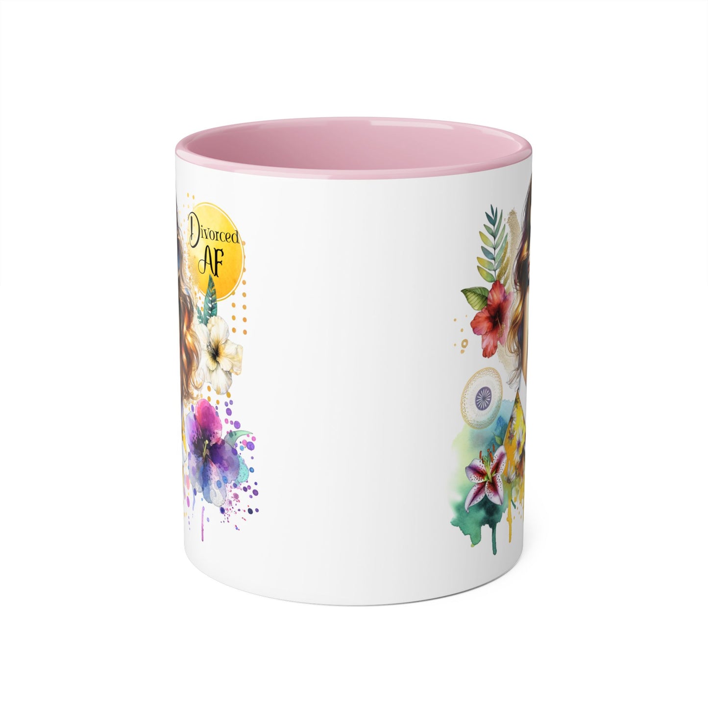 Vibrant Floral Accent Mug for Dreamers, Unique Coffee Cup, Gift for Her, Inspirational Beverage Mug, Boho Style Drinkware