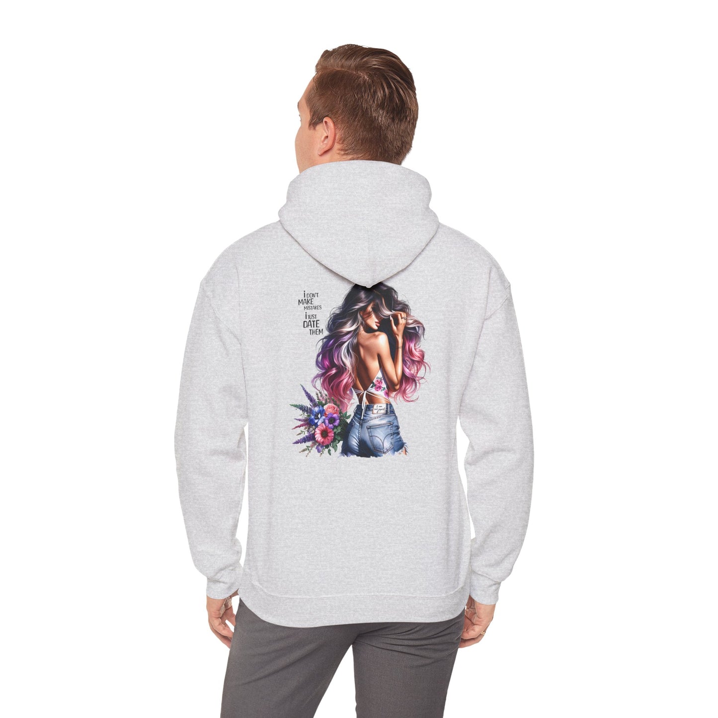 I Don`t  Make Mistakes, I Just Date Them Bohemian Floral Art Hoodie - Cozy Unisex Sweatshirt, Casual Wear, Gift for Her, Spring Fashion