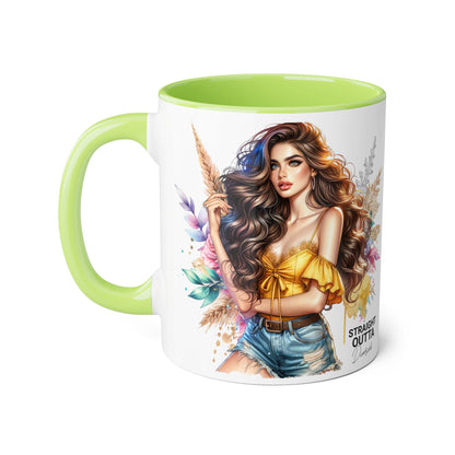 Straight Outta Divorced Humoristic Vibrant Accent Mug for Coffee Lovers, Perfect Gift for Birthdays, Anniversaries, or Home Decor