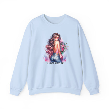 1-800-Boys-Lie Stylish Floral Graphic Sweatshirt, Cozy Crewneck Sweatshirt for Women, Gift for Her, Casual Fashion Top, Spring Wardrobe Essential