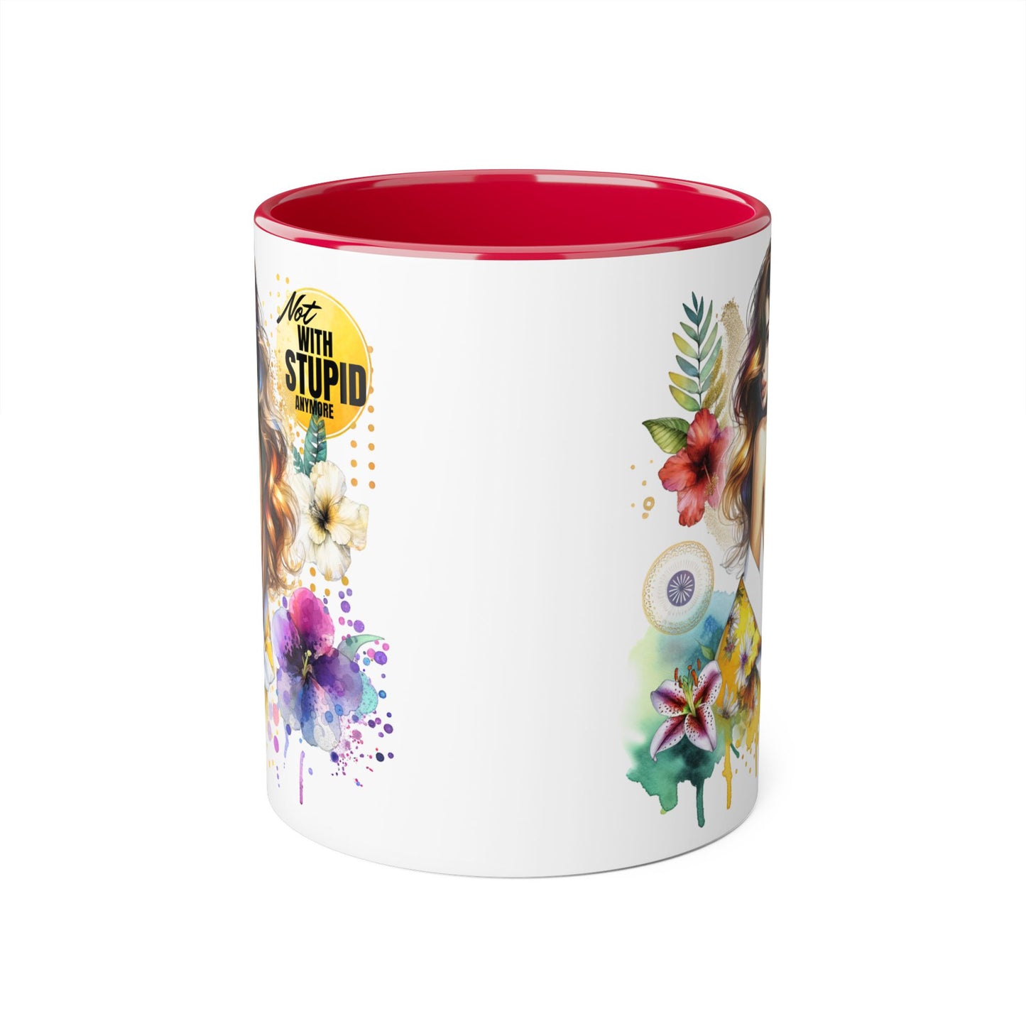 Not With Stupid Anymore Humoristic 11oz Accent Mug
