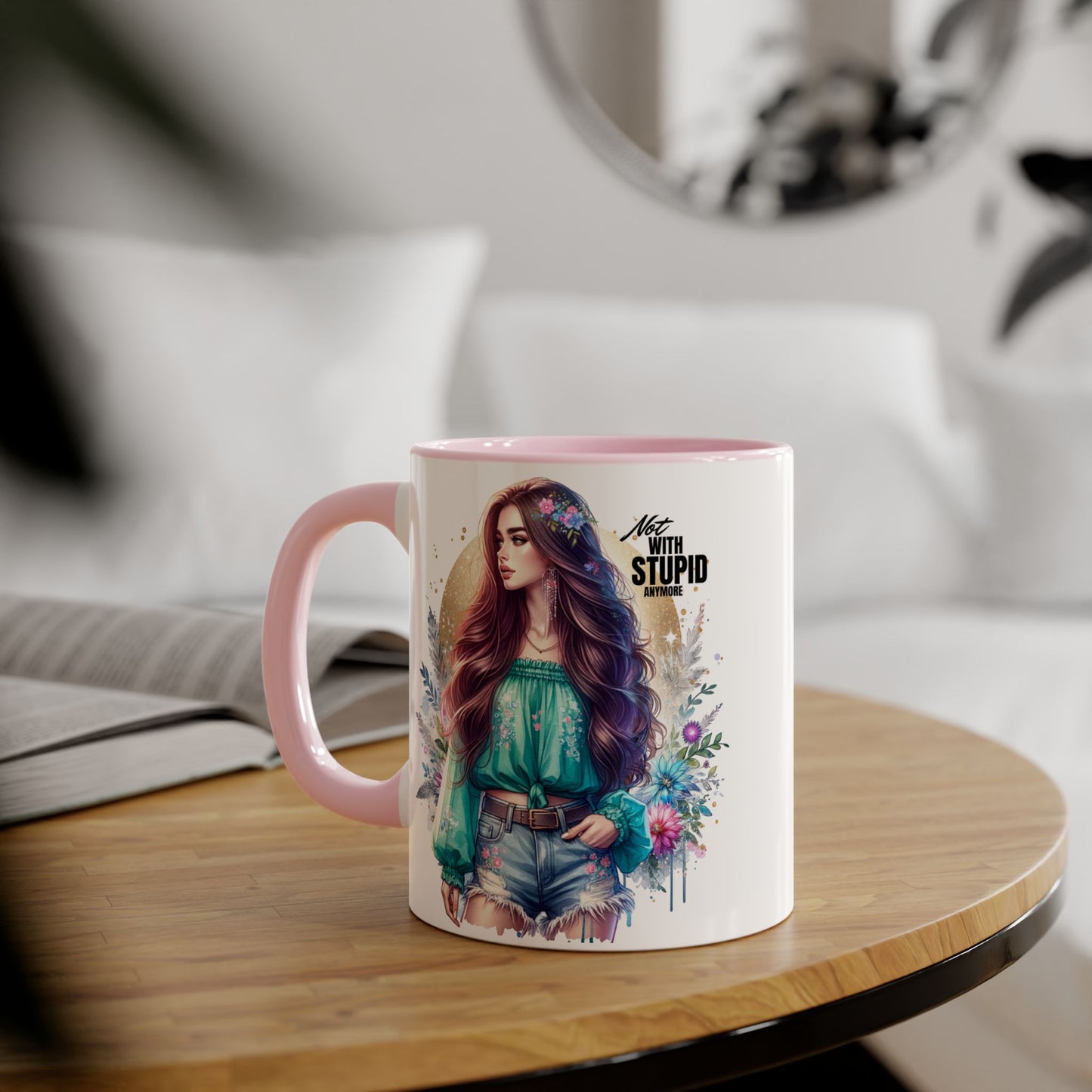 Mug - Not With Stupid Anymore Humoristic 11oz Accent Mug