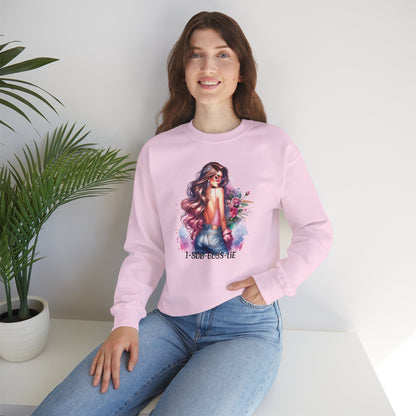 1-800-Boys-Lie Stylish Floral Graphic Sweatshirt, Cozy Crewneck Sweatshirt for Women, Gift for Her, Casual Fashion Top, Spring Wardrobe Essential