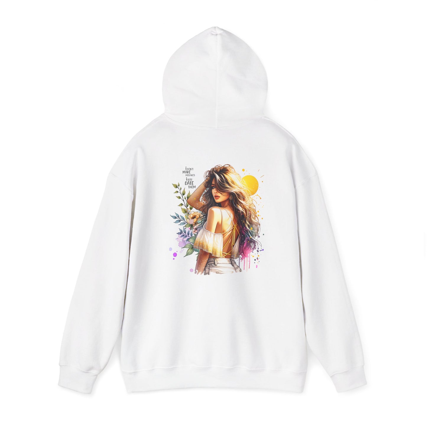 I Don`t  Make Mistakes, I Just Date Them Boho Chic Artist Hoodie, Cozy Sweatshirt, Gift for Art Lovers, Casual Wear, Summer Vibes, Creative Style, Festivals