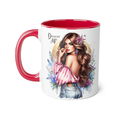 Empowered Diva Mug-Divorced AF, 11oz - Dreamy Floral Design, Perfect Gift for Divorced Friends, Birthday, Self-Care, Coffee Lovers