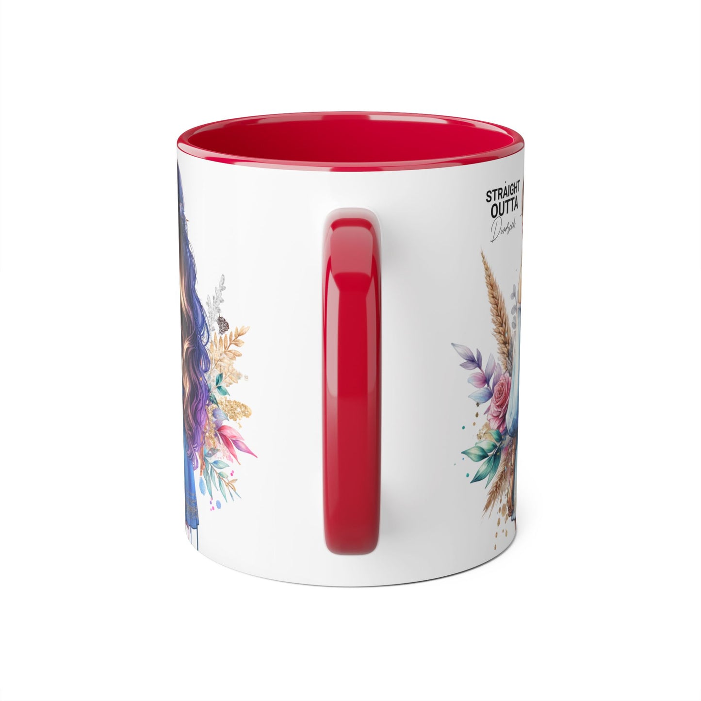 Straight Outta Divorced Humoristic Artistic Accent Mug -  Inspiring Gift for Her, Coffee Tea Cup, Home & Kitchen Decor, Personalized Unique Gift