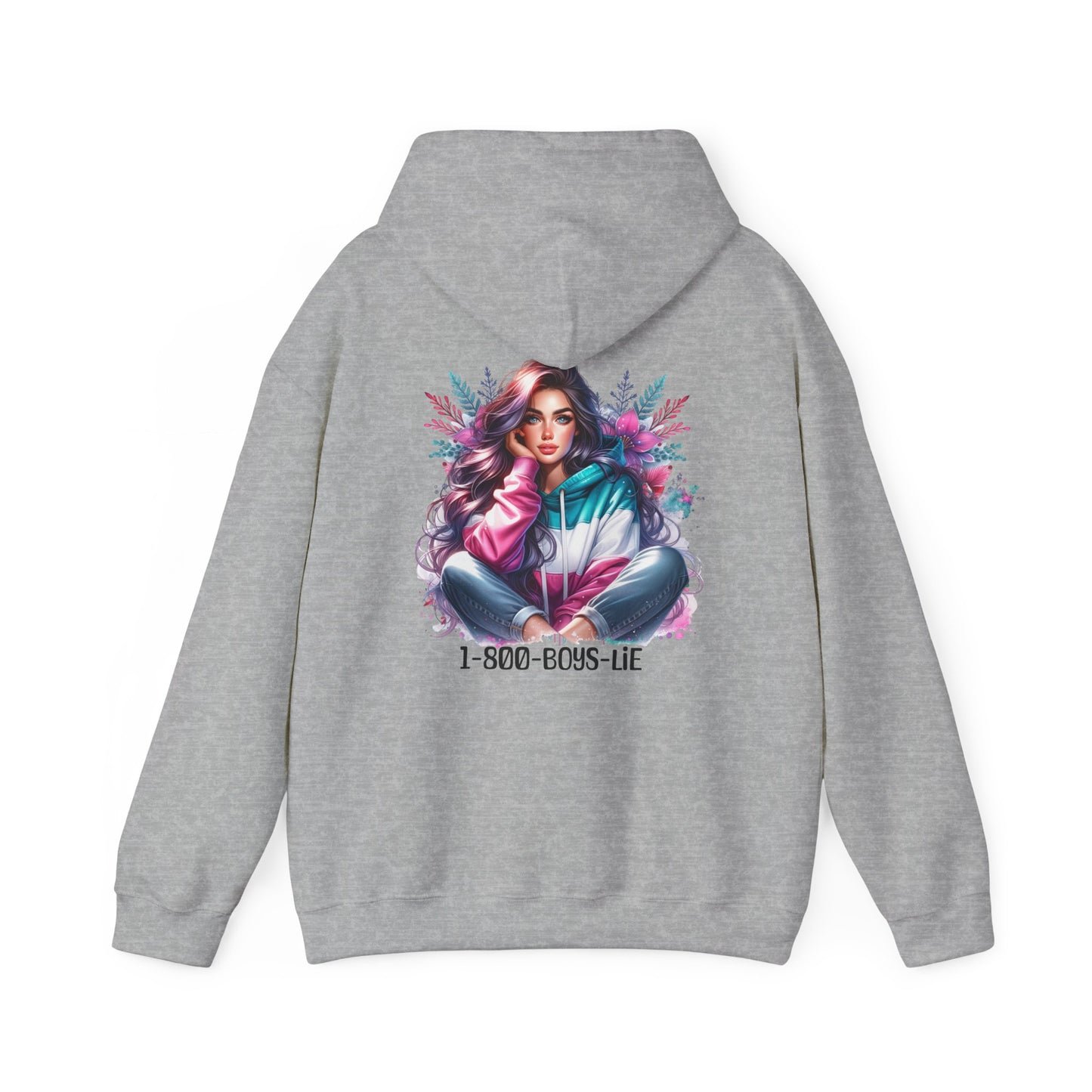 1-800-Boys-Lie Colorful Graphic Hoodie for Women, Cozy Unisex Sweatshirt, Trendy Streetwear, Perfect Gift for Any Occasion