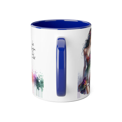 I Hold Grudges, I'll Heal in Hell Floral Art Accent Mug | Inspirational Gift for Her, Coffee Lover, Tea Time, Home Decor, Unique Birthday Present