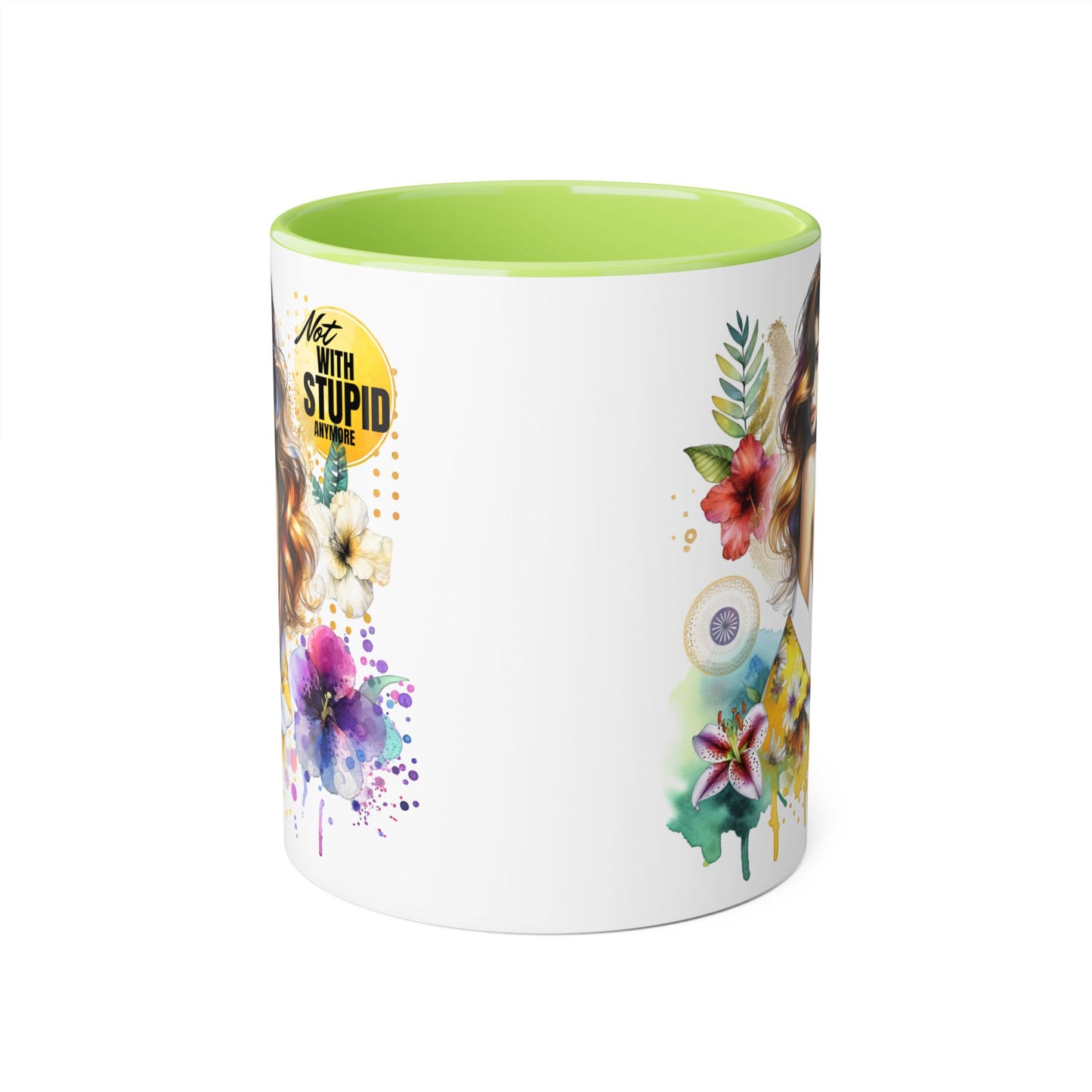Not With Stupid Anymore Humoristic 11oz Accent Mug