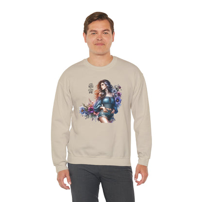 Lost You And Found Me Whimsical Floral Crewneck Sweatshirt | 'Until You Came to Me' Quote | Cozy Gift for Her, Floral Sweatshirt, Relaxed Style, Casual Wear