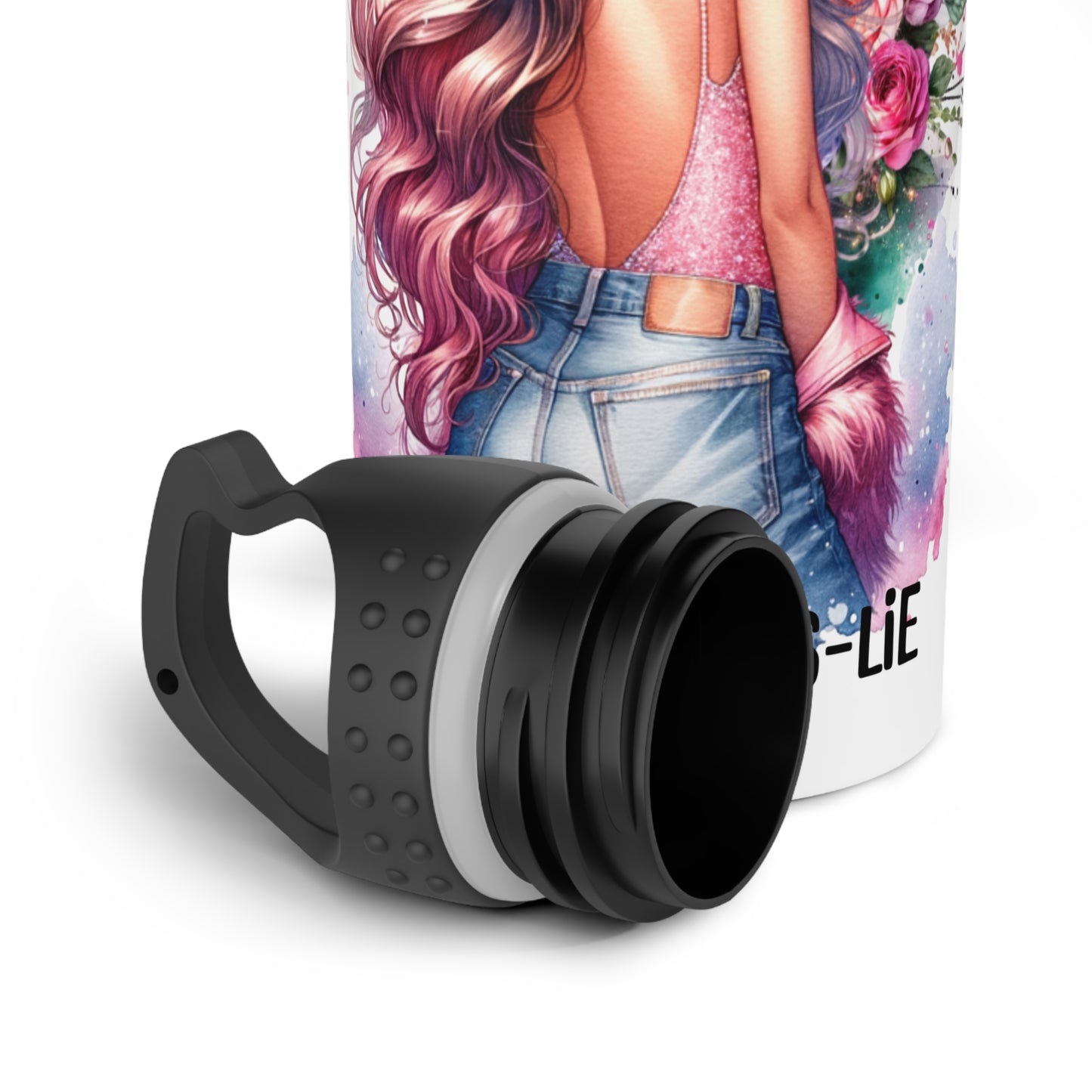 Chic Stainless Steel Water Bottle with '1-800-BOYS-LIE' Design | Stylish Hydration, Perfect for Gifts, Fitness, and Everyday Use