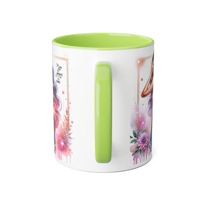 Money Can't Buy Happiness But It Can Buy Divorce Humoristic Gorgeous Floral Accent Mug, Inspirational Coffee Cup, Perfect Gift for Her, Girl Boss Mug, Motivational Drinkware