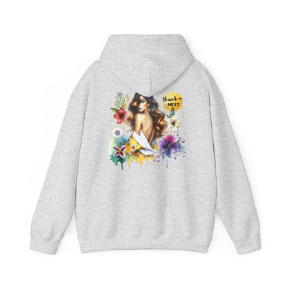Thank U, Next Colorful Graphic Hooded Sweatshirt, Cozy Unisex Hoodie, Trendy Streetwear, Personalized Gift, Summer Vibes, Art-Inspired Fashion